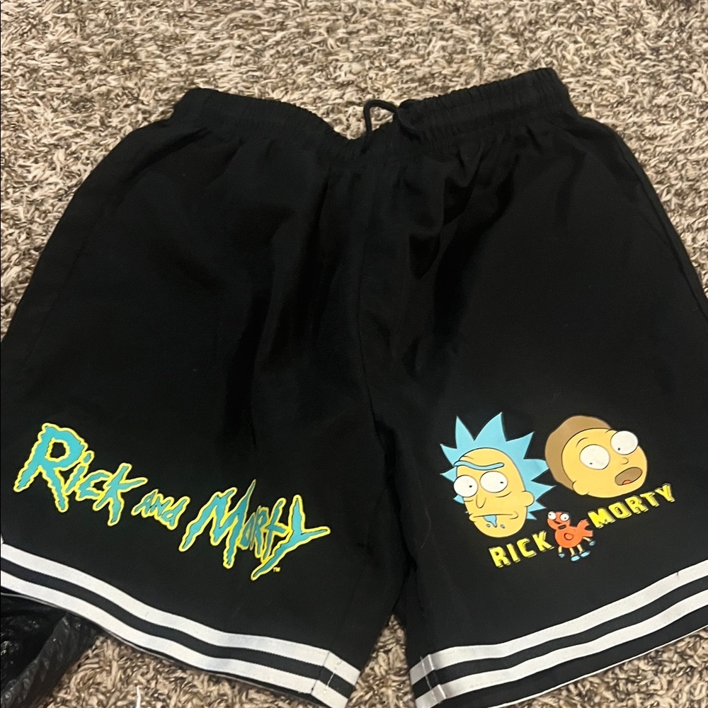 Rick and Morty Black Men's Casual Shorts